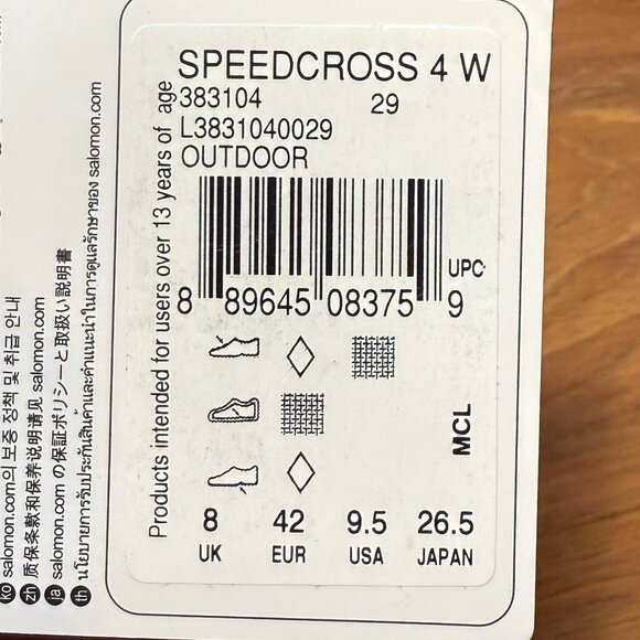 Salomon Women's Speedcross 4, Poseidon/Eggshell Blue/Black, 9.5 US - Picture 9 of 12